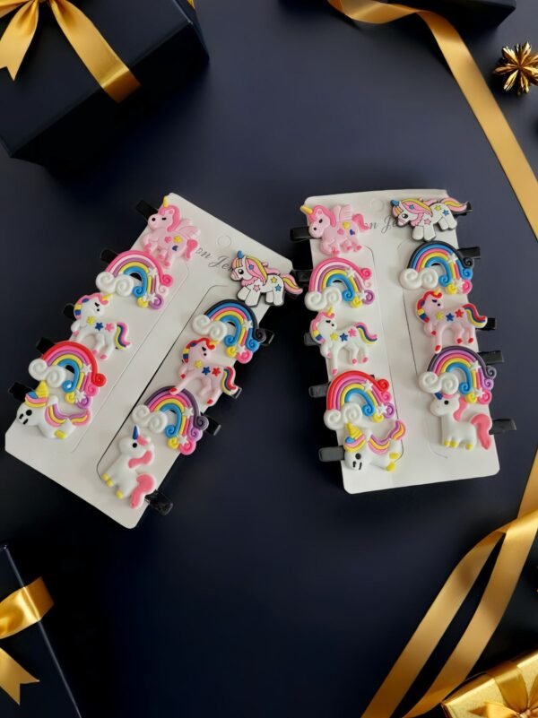 Unicorn Hair Pins Set – Pack of 10 Cute Multicolor Clips for Girls & Kids | Rose Laces - Image 4