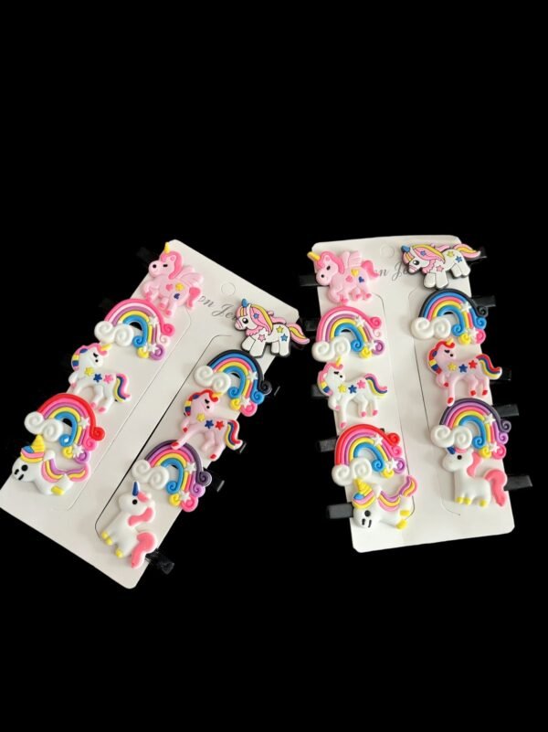 Unicorn Hair Pins Set – Pack of 10 Cute Multicolor Clips for Girls & Kids | Rose Laces - Image 5