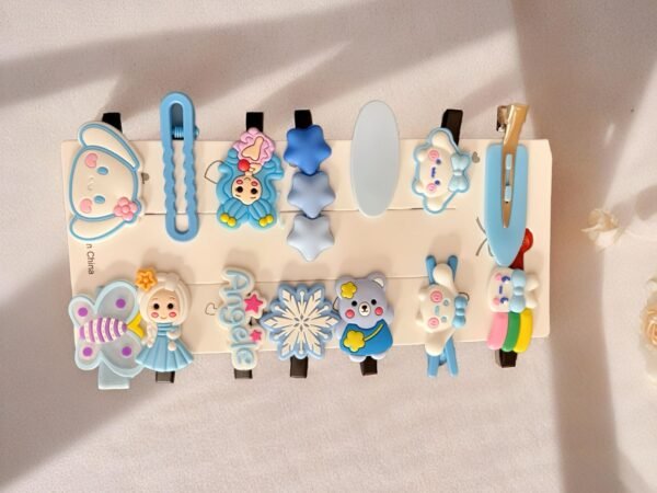 Cute Cartoon Baby Hair Pins pack of 14 pices - Image 5