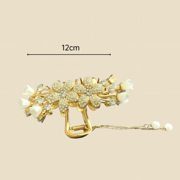 Jasmin Floral Metal Hair Claw - Image 8