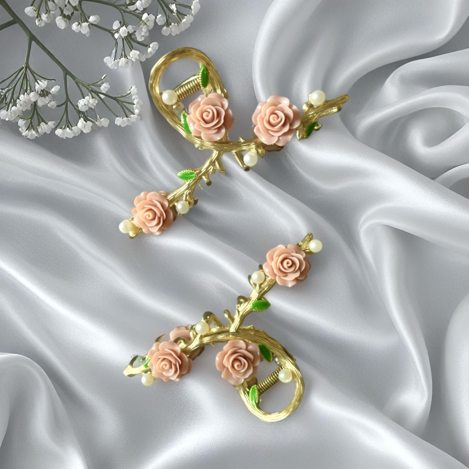 Rose bloom metal hair claw - Image 3