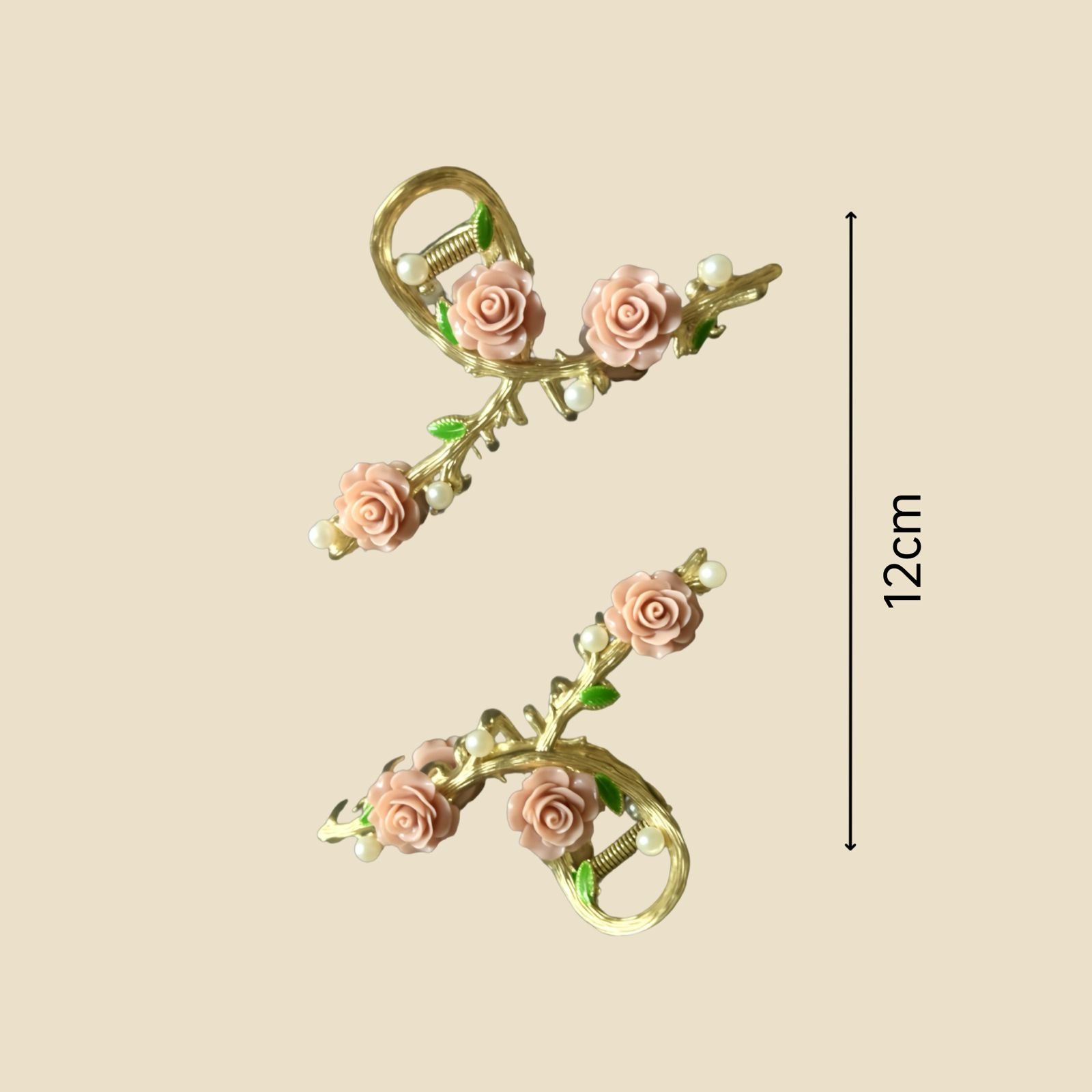 Rose bloom metal hair claw - Image 7