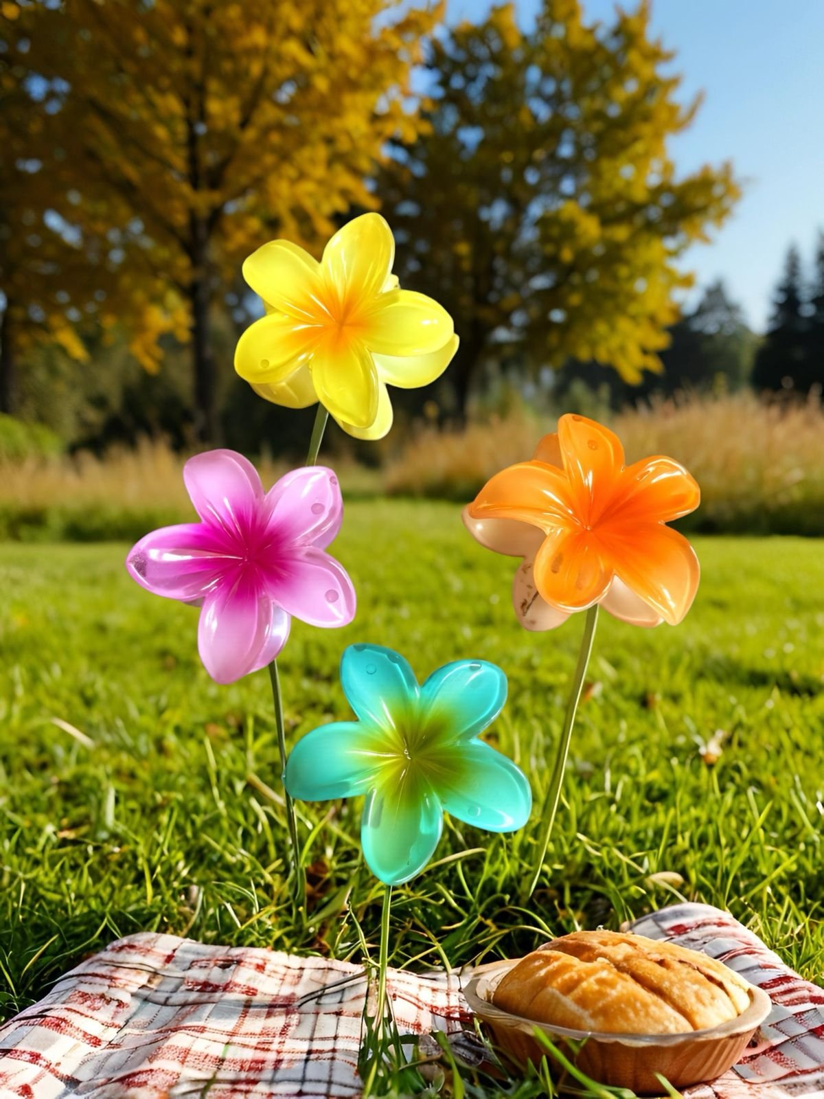 Small Flower Claw Hair Clips - Image 3