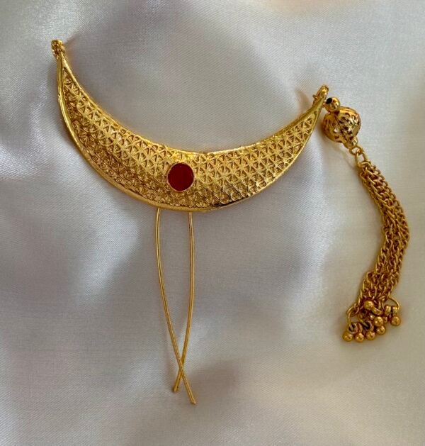 Royal Maharashtrian Hair Ornament – Traditional Jadai Billai / Juda Pin / Ambada Pin.